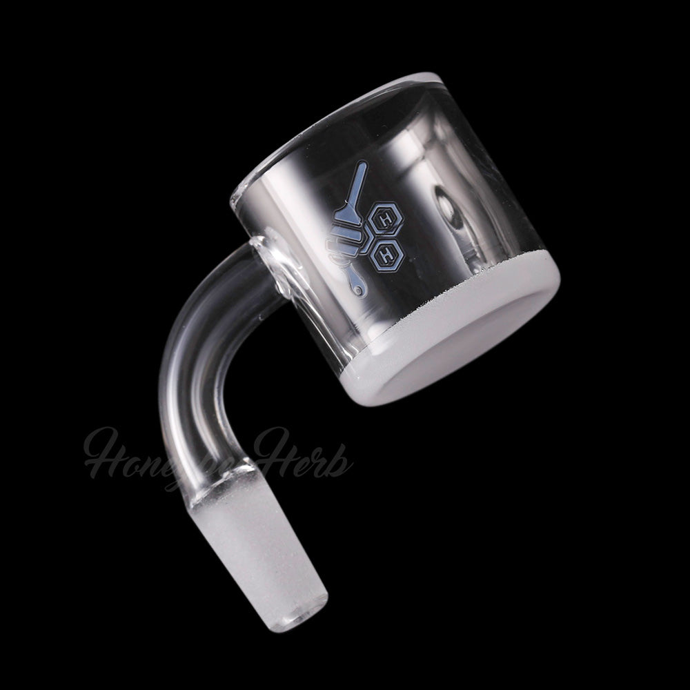 Honey & Milk Xl Bevel Quartz Banger 90Â° Degree Yellow Line with 10mm 14mm 18mm Male & Female Joints for waterpipes | Honeybee Herb