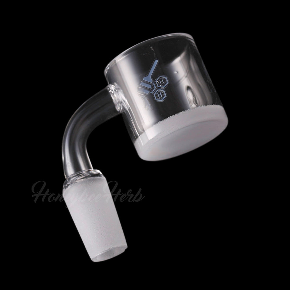 Honey & Milk Xl Bevel Quartz Banger 90Â° Degree Yellow Line with 10mm 14mm 18mm Male & Female Joints for waterpipes | Honeybee Herb