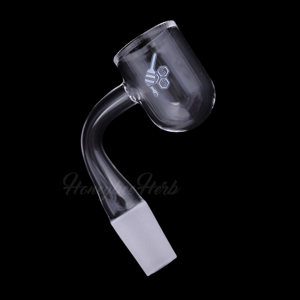 Honey Bevel Bowl Quartz Banger 90Â° Yellow Line with 10mm 14mm 18mm Male & Female Joints for Dab Rigs Bongs | Honeybee Herb