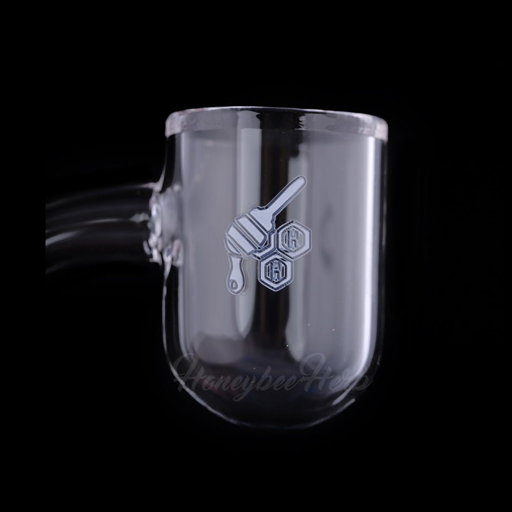 Honey Bevel Bowl Quartz Banger 90Â° Yellow Line with 10mm 14mm 18mm Male & Female Joints for Dab Rigs Bongs | Honeybee Herb