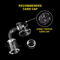 Thumbnail for Honey Cup Quartz Banger 90Â° Degree Yellow Line with 10mm 14mm 18mm Male & Female Joints for waterpipes | Honeybee Herb
