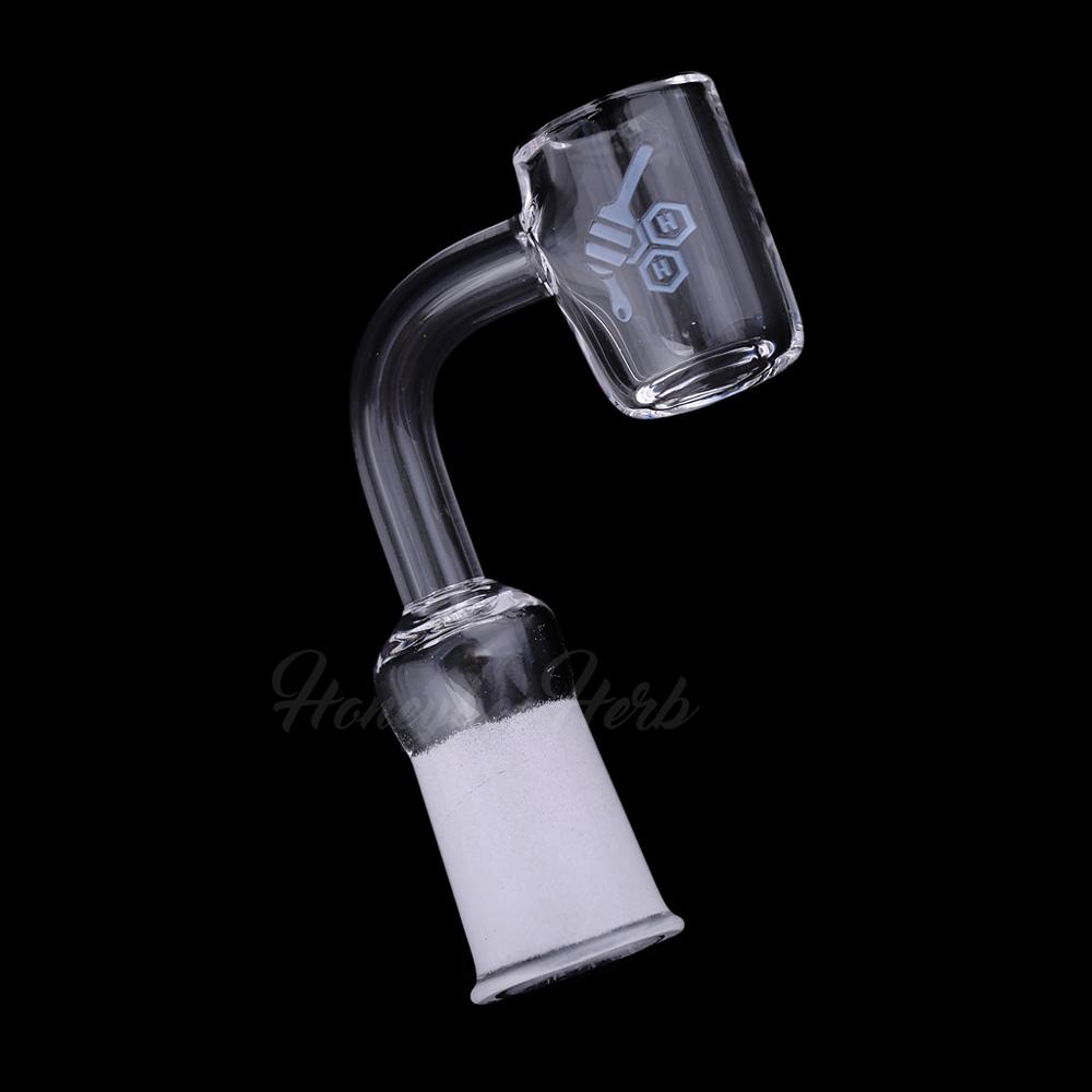 Thick Original Quartz Banger 90Â° Yellow Line with 10mm 14mm 18mm Male & Female Joints for Dab Rigs Bongs | Honeybee Herb