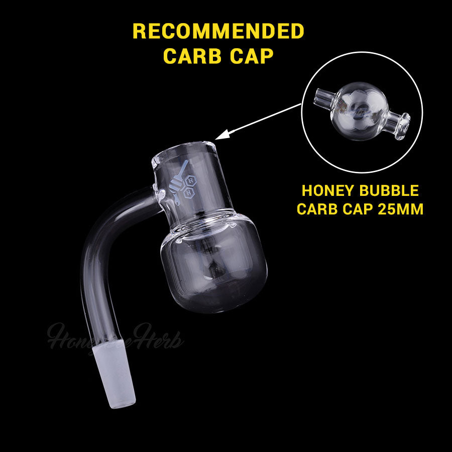 Honey Kettle Quartz Banger 90 Degree Yellow Line with 10mm 14mm 18mm Male & Female Joints for Dab Rigs Bongs | Honeybee Herb