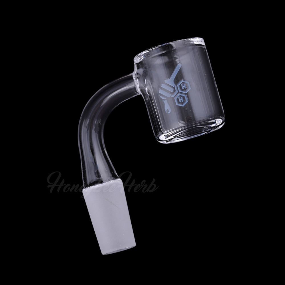 Original Bevel Quartz Banger 90Â° Yellow Line with 10mm 14mm 18mm Male & Female Joints for Dab Rigs Bongs | Honeybee Herb