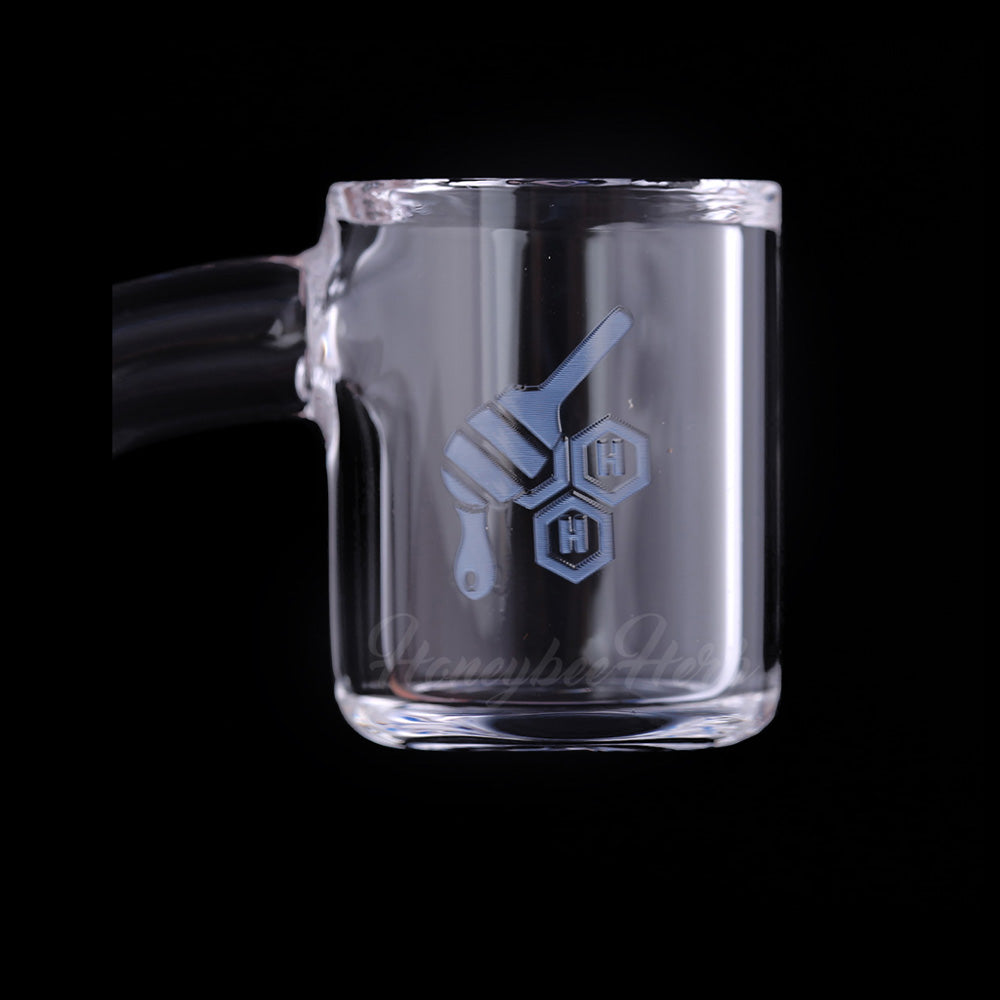 Original Bevel Quartz Banger 90Â° Yellow Line with 10mm 14mm 18mm Male & Female Joints for Dab Rigs Bongs | Honeybee Herb