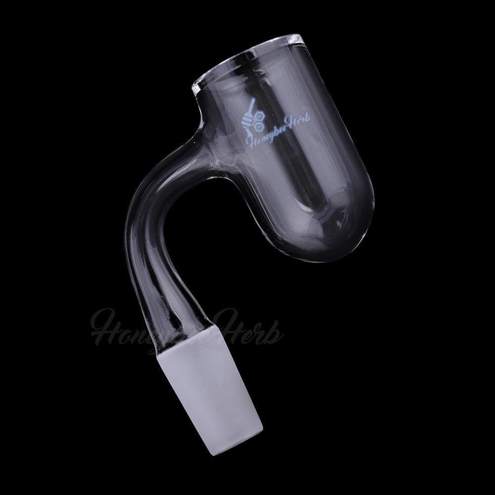 Honeysuckle Bevel Deep Bowl Quartz Banger 90Â° Degree Black with 10mm 14mm 18mm Male & Female Joints for waterpipes | Honeybee Herb