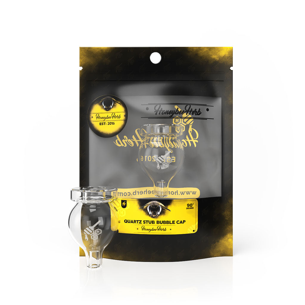 Quartz Stub Bubble 90° Carb Cap Black Packaging View