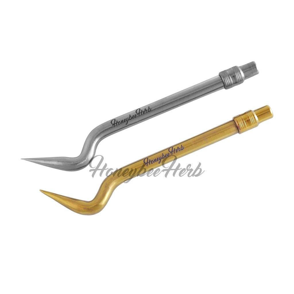 Stainless Steel Titanium Bent Pencil Both for Quartz Bangers & Nails | Honeybee Herb