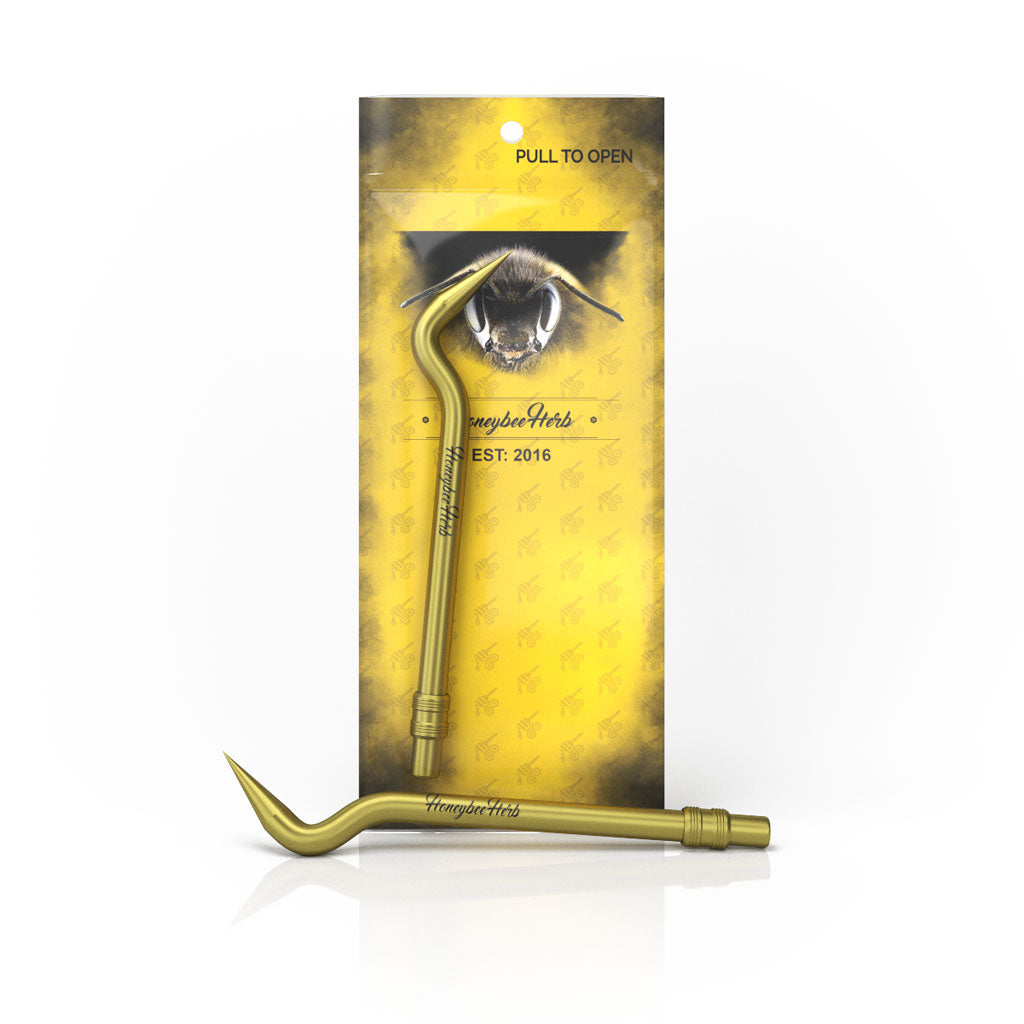 Stainless Steel Titanium Bent Pencil Gold for Quartz Bangers & Nails | Honeybee Herb