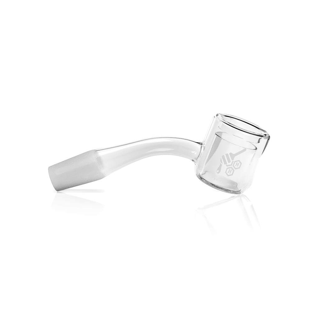 Thermal Quartz Banger 45° Degree Yellow Line with 10mm 14mm 18mm Male & Female Joints for waterpipes | Honeybee Herb