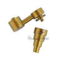 Thumbnail for Titanium Gold 6 in 1 Sidecar Dab Nail Compatible With 10mm 14mm 18mm Male & Female Joint | Honeybee Herb