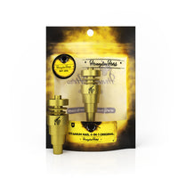 Thumbnail for Universal Titanium 6-in-1 Original Gold Dab Nail and can be used with 10mm, 14mm, and 18mm Male Joints.