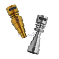 Thumbnail for Titanium Gold & Silver 6 in 1 Moon Rock Dab Nail Compatible With 10mm 14mm 18mm Male & Female Joint For Dab Rig Bongs | Honeybee Herb