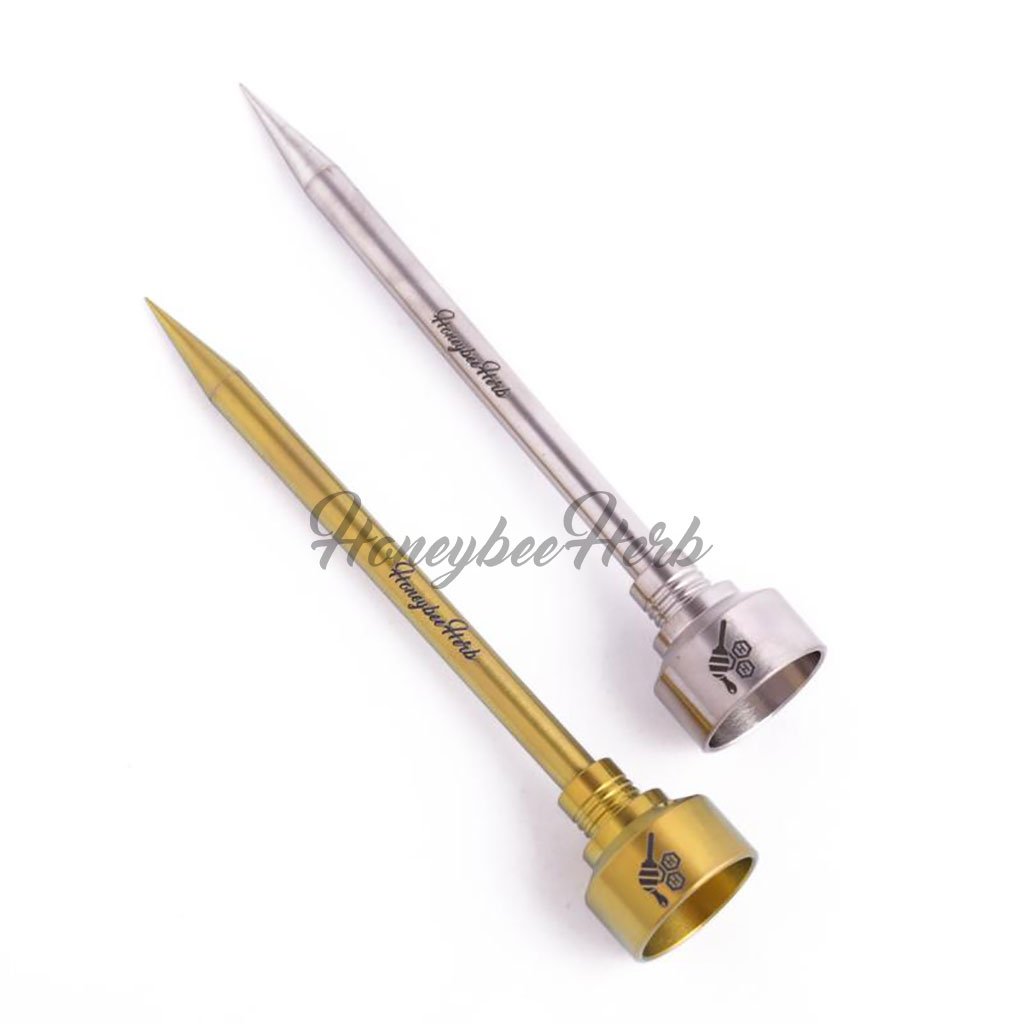 Titanium Pencil with Carb Cap Dab Tool 25mm Both for Quartz Bangers & Nails | Honeybee Herb