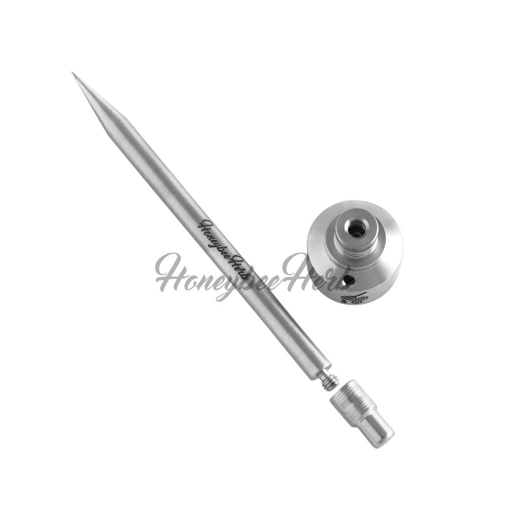 Titanium Pencil with Carb Cap Dab Tool Sliver Apart for Quartz Bangers & Nails | Honeybee Herb