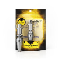 Thumbnail for Titanium Silver 6 in 1 Hybrid Dab Enail Compatible With 10mm 14mm 18mm Male & Female Joints for Dab Rig Bongs | Honeybee Herb