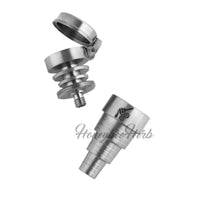 Thumbnail for Titanium Silver 6 in 1 Carb Cap Dab Nail Compatible With 10mm 14mm 18mm Male & Female Joints Each Parts | Honeybee Herb