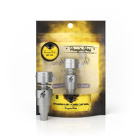 Thumbnail for Titanium Silver 6 in 1 Carb Cap Dab Nail Compatible With 10mm 14mm 18mm Male & Female Joints For Dab Rig Bongs | Honeybee Herb