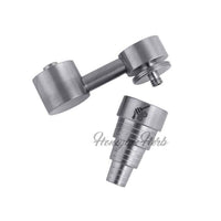 Thumbnail for Titanium Silver 6 in 1 Sidecar Dab Nail Compatible With 10mm 14mm 18mm Male & Female Joint | Honeybee Herb