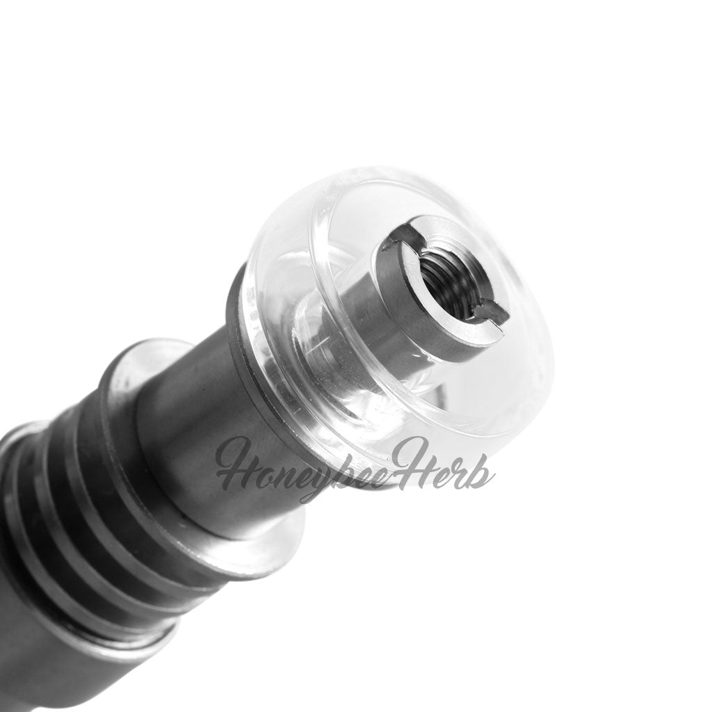 Titanium Silver 6 in 1 Hybrid Dab Enail Compatible With 10mm 14mm 18mm Male & Female Joints for Dab Rig Bongs | Honeybee Herb