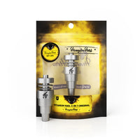 Thumbnail for Titanium Silver 6 in 1 Original Dab Nail Compatible With 10mm 14mm 18mm Male & Female Joints For Dab Rig Bongs | Honeybee Herb