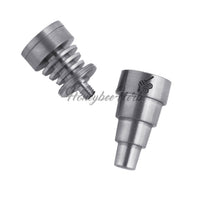 Thumbnail for Titanium Silver 6 in 1 Skillet Dab Nail Compatible With 10mm 14mm 18mm Male & Female Joint For Bongs | Honeybee Herb