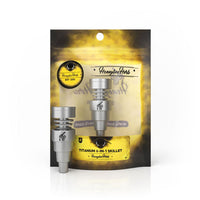 Thumbnail for Titanium Silver 6 in 1 Skillet Dab Nail Compatible With 10mm 14mm 18mm Male & Female Joint For Dab Rig Bongs | Honeybee Herb