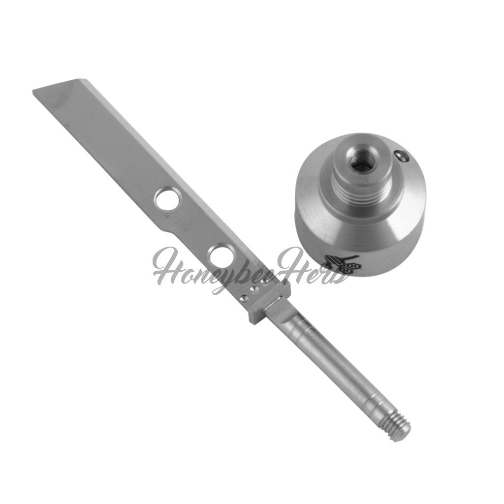 Titanium Sword Carb Cap Dab Tool 25mm Silver Apart For Quartz Bangers & Nails | Honeybee Herb