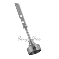 Thumbnail for Titanium Sword Carb Cap Dab Tool 27mm Silver For Quartz Bangers & Nails | Honeybee Herb