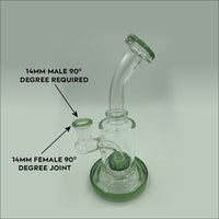 Thumbnail for Water Pipe 7in Rig Light green Infographic | Honeybee Herb