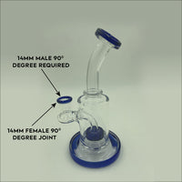 Thumbnail for Water Pipe 7in Rig Navy Infographic | Honeybee Herb