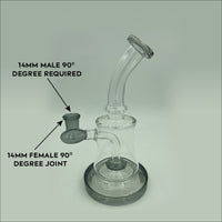 Thumbnail for Water Pipe 8in Rig Gray Infographic | Honeybee Herb