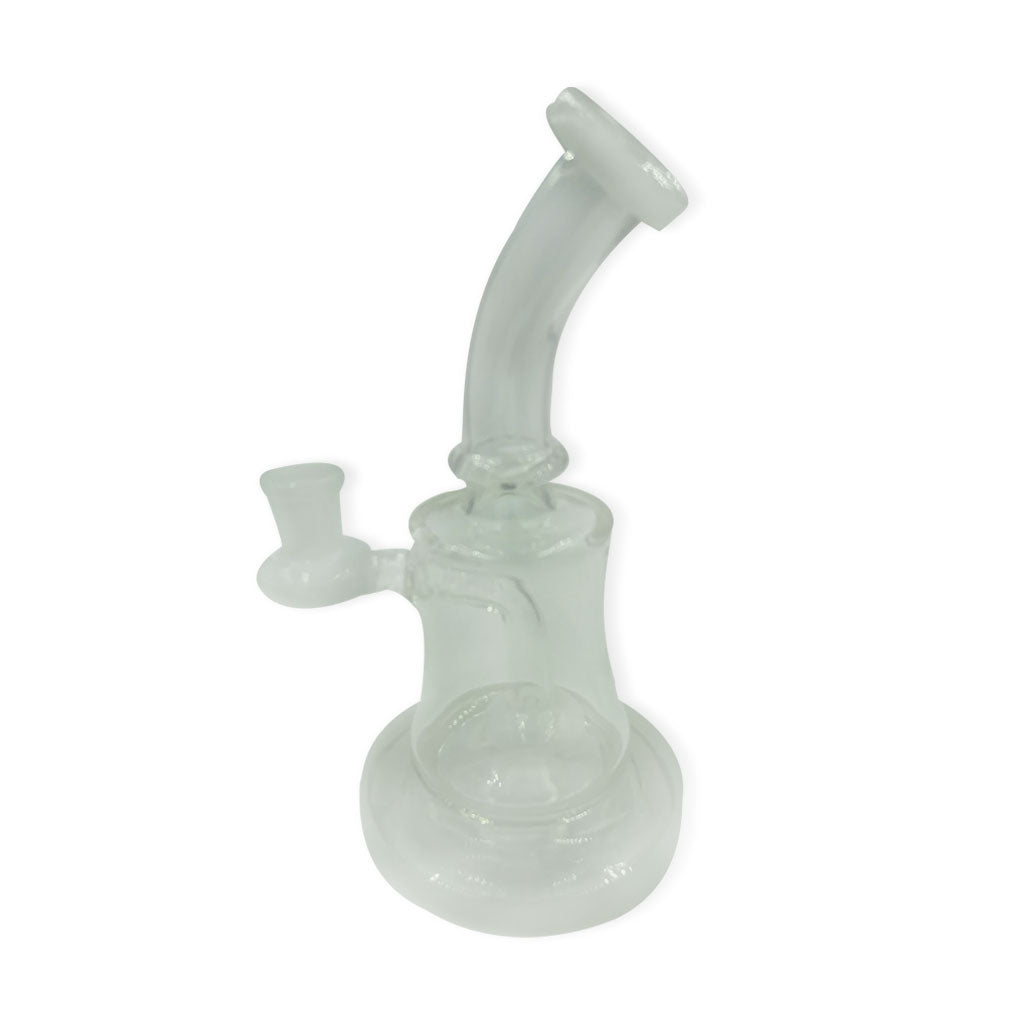 Water Pipe 8in Rig White for Quartz Bangers, Carb Cap, Dab tool & Inserts | Honeybee Herb