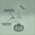 Water Pipe 7in Rig Gray green Infographic | Honeybee Herb