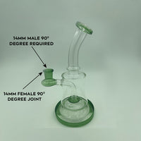 Thumbnail for Water Pipe 8in Rig Light Green Infographic | Honeybee Herb