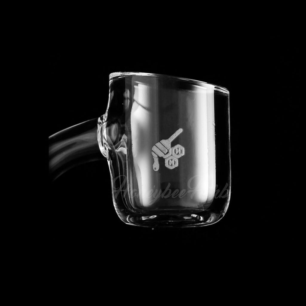 Thick Original Quartz Banger 90Â° Yellow Line with 10mm 14mm 18mm Male & Female Joints for Dab Rigs Bongs | Honeybee Herb