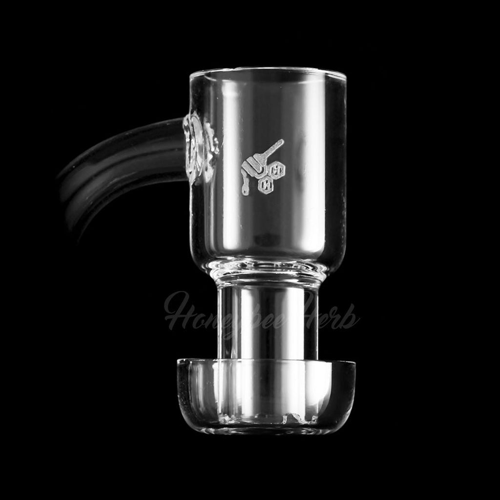 Honeysuckle Quartz Banger 90 Degree Yellow Line with 10mm 14mm 18mm Male & Female Joints for Dab Rigs Bongs | Honeybee Herb
