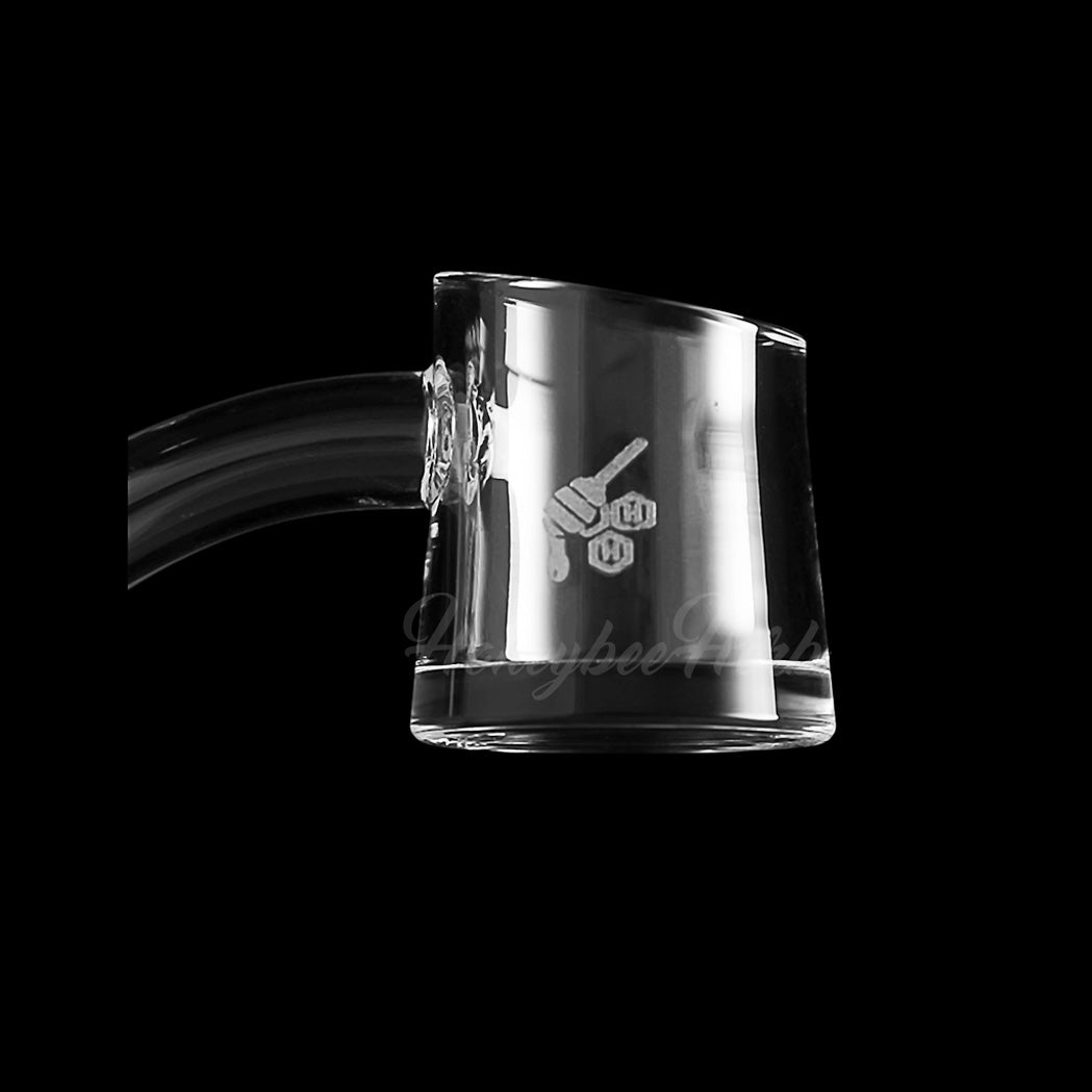 Fat Bottom Quartz Banger 45Â° Degree Yellow Line with 10mm 14mm 18mm Male & Female Joints for waterpipes | Honeybee Herb