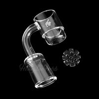 Thumbnail for Honey Disc Deep Dish Quartz Banger 90Â° Degree Yellow Line with 10mm 14mm 18mm Male & Female Joints for waterpipes | Honeybee Herb