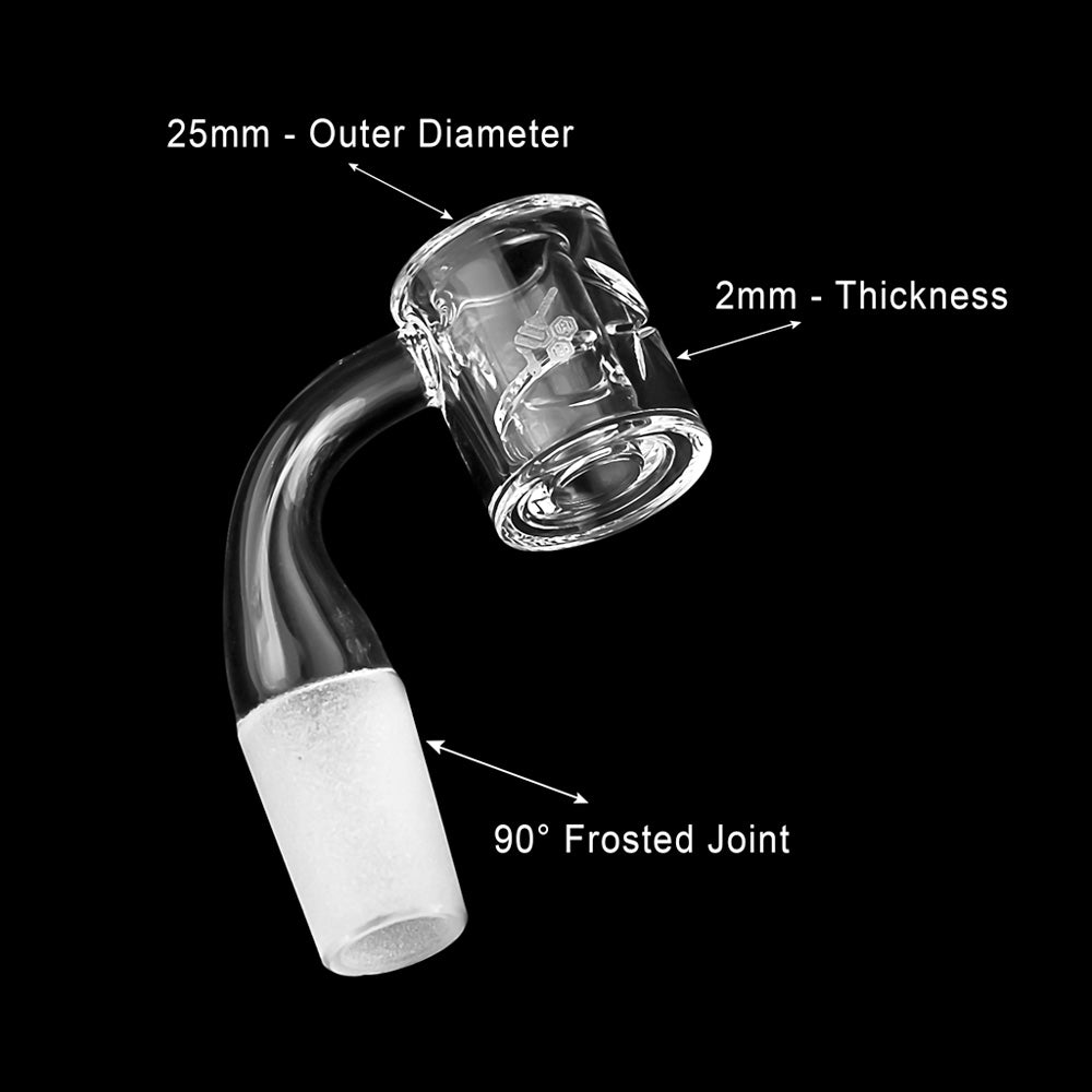 Honey Chamber Quartz Banger 90Â° Degree Yellow Line with 10mm 14mm 18mm Male & Female Joints for waterpipes | Honeybee Herb