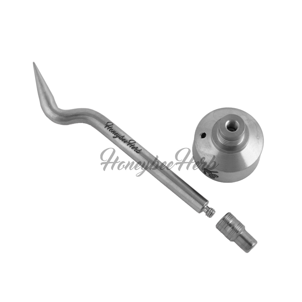 Titanium Bent Pencil with Carb Cap Dab Nail - Titanium Dab Tool | Honeybee Herb
